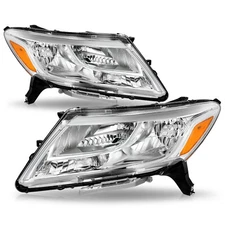 For 2013-2016 Nissan Pathfinder Chrome Halogen Headlights Assembly Headlamps L+R