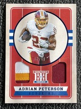 🔥ADRIAN PETERSON 2019 HOMETOWN HEROES BLUE DUAL 4 COLOR USED JERSEY CARD /49!🔥