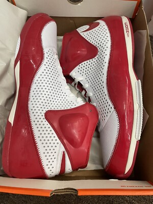 Nike Zoom BB II Varsity Red White Basketball Shoes 317993-162 Size Men's 18 New