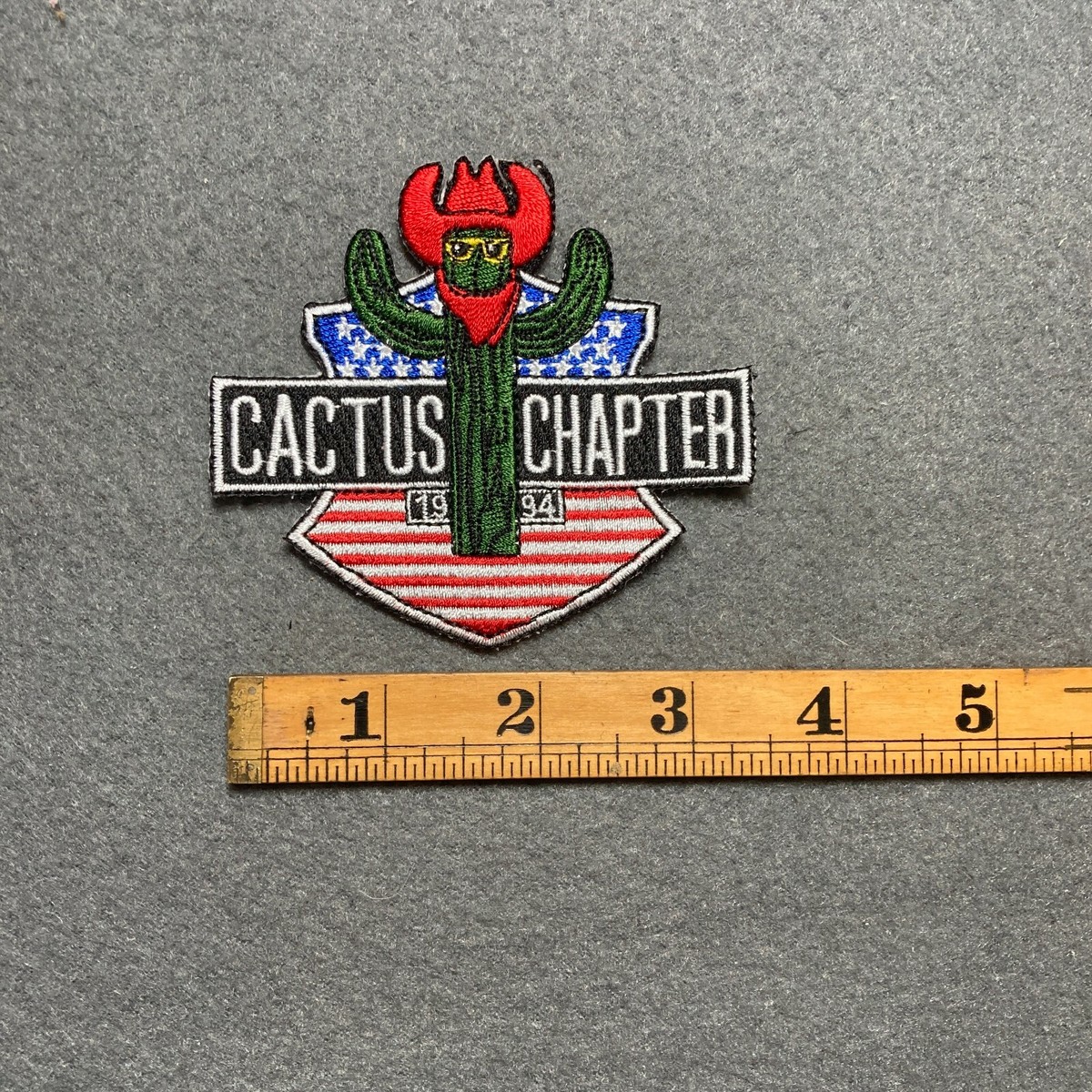 1994 Cactus Chapter Patch Biker Motorcycle American Flag K7