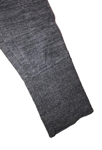 Halogen Side Zippers Cardigan Women’s L Merino Wool Blend Gray Metallic Trim - Picture 7 of 11