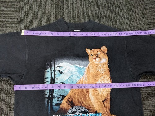 Vintage 1990 Down To Earth 3D Emblem T-Shirt L - Picture 5 of 11