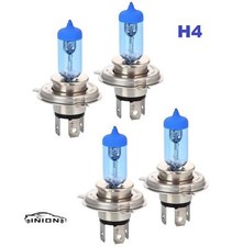 4x H4 12v 55w XENON WEISS Birne Halogen Autolampen blau beschichtet OVP NEU 4
