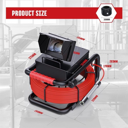 4.3" Screen video Record Pipe Inspection Drain Sewer Pipeline Borescope Camera - Picture 10 of 13