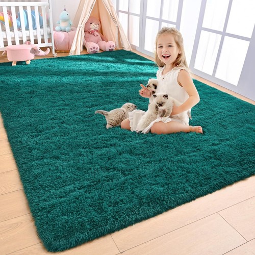 Shag Area Rug For Bedroom 4x6 Feet Washable Rugs For Living Room Nonslip Indoor - Picture 2 of 8