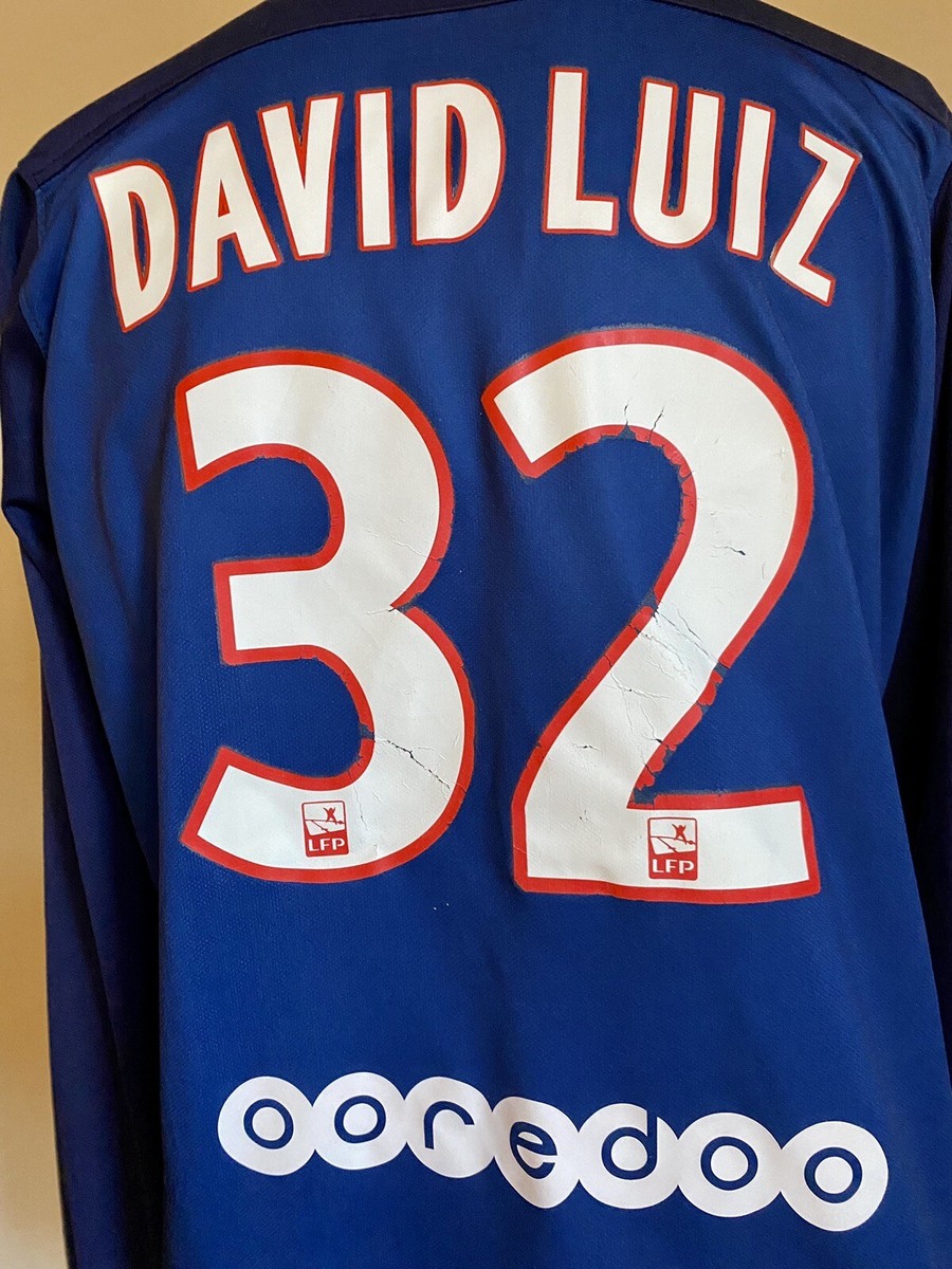 2015 David Luiz PSG Paris Saint-Germain Fly Emirates Long Sleeve