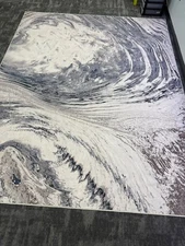 $519 Ruggable Malaspina Dusk Blue 8x10 Flatwoven Area Rug w/Pad