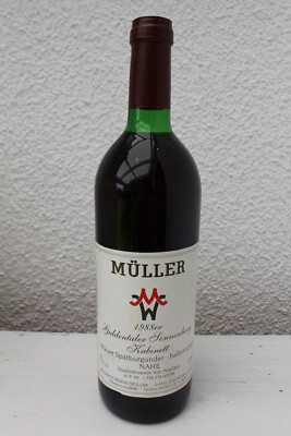 1988 Müller Guldentaler Sonnenberg Kabinett Wein Flasche Rotwein Geburtstagsdeko