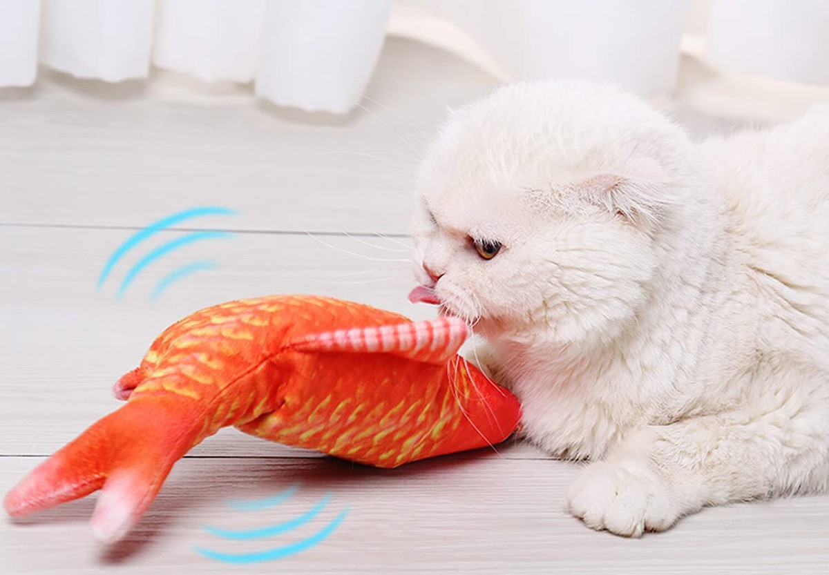 PawfectPals Touch Sensitive Floppy, Moving,Fish Dog Cat Toy