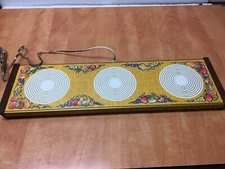 Vintage Warm-O-Tray Food Warming Tray 60's 70's Fruits Design Hot 3 Plate 