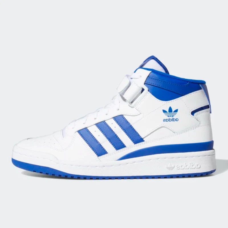 New Adidas Forum Mid Originals Shoes Sneakers - White/ Royal Blue (FY4976)