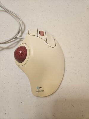 Vintage Logitech TrackMan Marble Wheel T-BB13 - Computer TrackBall Mouse