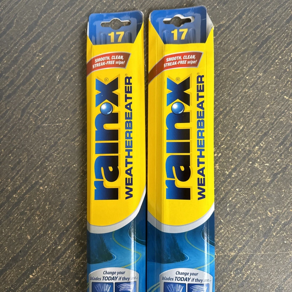 2 x lâminas de limpador de para-brisa Rain-X Weatherbeater borracha para todas as estações 17 pol. - Imagem 2 de 4