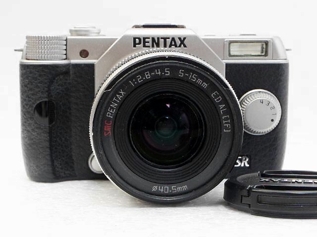Pentax Q10 12.4MP Mirrorless Digital Camera Silver with 5