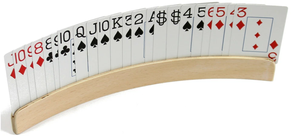 Spielkartenhalter gebogen aus Holz Halter für Spielkarten Kinder Senioren NEU