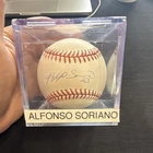 Alfonso Soriano New York Yankees Signed Rawlings MLB Official Baseball Cube