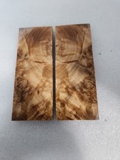 Bookmatched Stabilized Maple Burl Knife Scales 5x2x0.25 