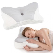 Ergonomic Cervical Memory Foam Neck Pillow Cooling Orthopedic Support Queen