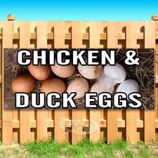 CHICKEN  DUCK EGGS Advertising Food Farm Vinyl Banner Flag Sign USA SB11024