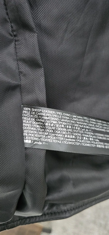 New With Tags Mango Black Leather Biker Jacket Size Small - Image 3 of 4