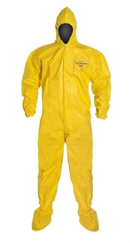 $212 DuPont Tychem 2000 Disposable Chemical Resistant Coverall with Hood XL