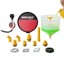 No Spill Coolant Filling Funnel Kit with Tester White