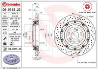 2X Bremsscheibe Hinten Brembo 09931523 FÜR Mercedes Bremsscheiben Scheibenbremse