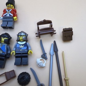 LEGO Fantasy Era Crown Knight Castle Minifigure  Lot Red Coat Accessories 7090