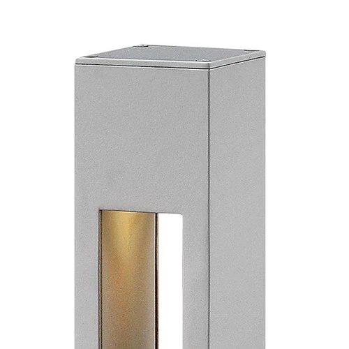 Hinkley Landscape Atlantis 12V Large Square Bollard 30" Titanium - Picture 3 of 9