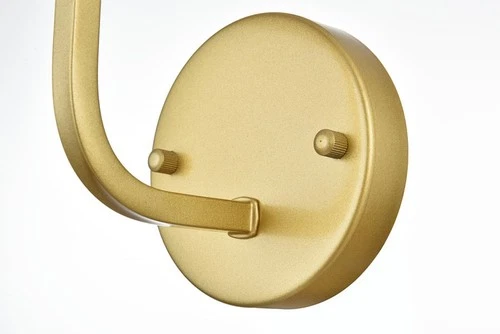 Elegant Lighting LD7322W6 Senna 12" Tall Bathroom Sconce - Brass - Picture 8 of 12