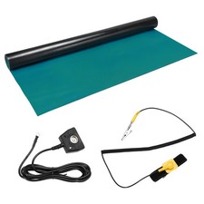 35"x59" Anti Static Mat Kit with ESD Wrist and Ground Wire Green