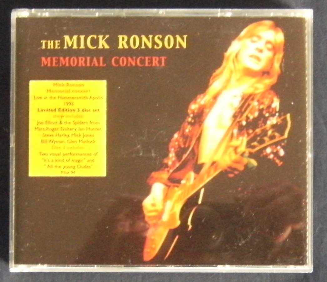 The MICK RONSON Memorial Concert 2CD + CD-Rom Box Set (2001) London Apollo 1994