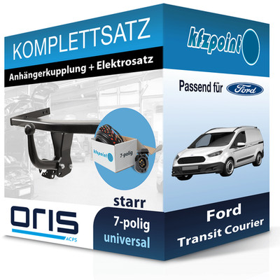 Für Ford Transit Courier 14-23 ORIS Anhängerkupplung starr + 7polig E-Satz neu