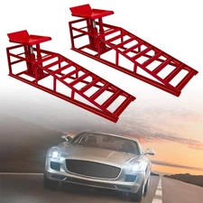 Hydraulic Car Ramps 11000lbs 2 Pcs - Heavy Duty for Auto Maintenance Tasks