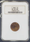 85% RED 1905 Indian Cent - NGC "Fatty" Old Holder Graded MS-64 RB