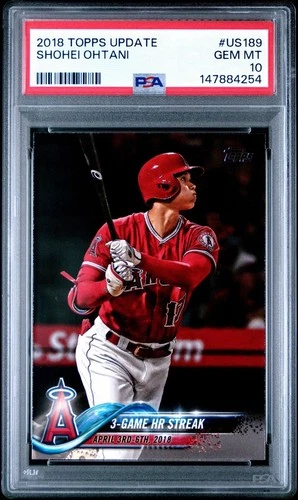 Shohei Ohtani RC 2018 Topps Update #US189 Shohei Ohtani Rookie Card PSA 10 GEM