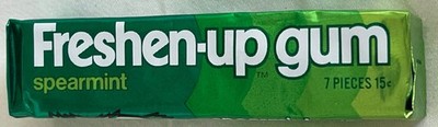 Vintage 1973 FRESHEN-UP SPEARMINT GUM  Unopened  New Old Stock