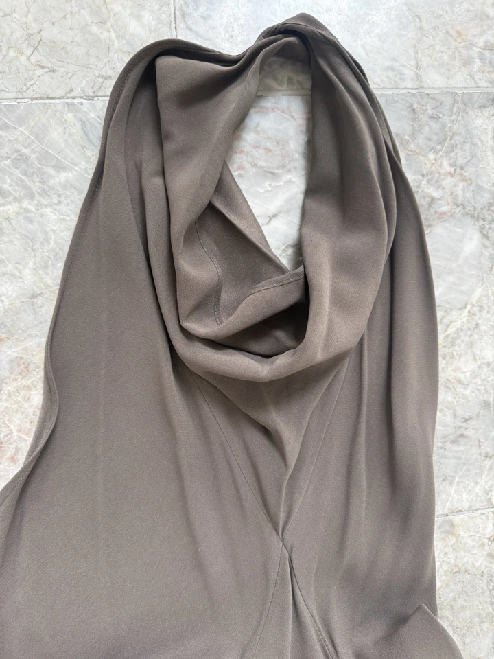 Rick Owens NASKA S/S 2012 сланец серый открытый назад макси платье sz это 38 США 0/2 - Изображение 2 из 4