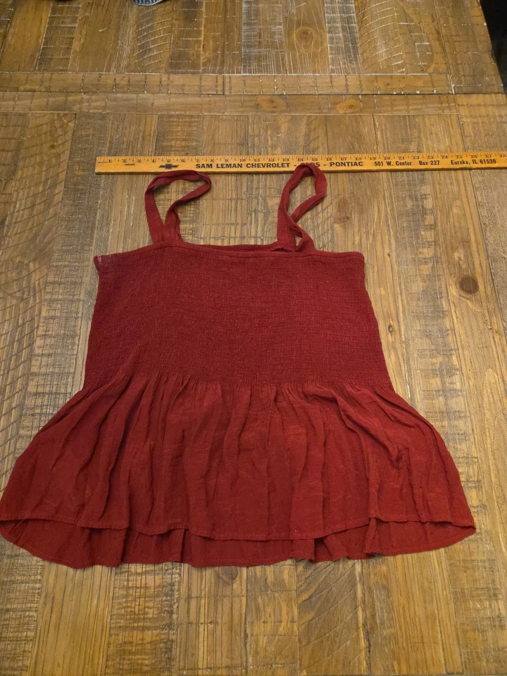 Camiseta sin mangas Nanette Lepore borgoña de gasa para mujer talla M nueva Foto 2 de 4