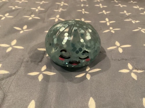 Super rare Crazy Fun Blue Glitter Squishy Bun Viral Mystery Dumpling