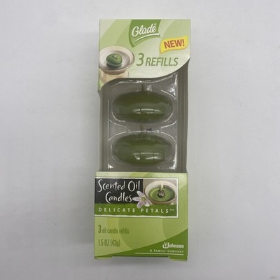 Glade Scented Oil Candle Refills Set Of 3 Delicate Petals