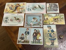 Lion Coffee Victorian Trade Cards And Pin back