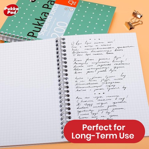 3x Pukka Pad A5 Squared Jotta Book, 5mm Grid, 200 Pages, Wirebound Notebook - Picture 5 of 7