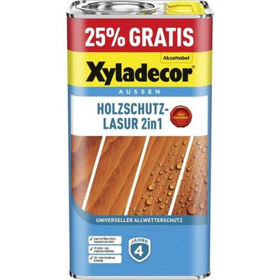 Xyladecor Holzschutzlasur 2in1 4+1L gratis kiefer Aktionsgebinde 25% Gratis!