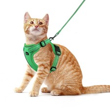 Cat Harness and Leash Set, Adjustable and Reflective Cat Vest, Escape Proof K...
