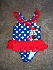 Girls DISNEY Minnie Mouse One Piece Swimsuit Size 4T