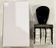 Trodat 1010 Hand Date Stamp, 5/32" Type Size, 12 YRS 2022 to 2033