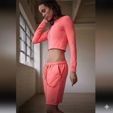 Free People Movement Hot Shot Easy Long Sleeve Top  Shorts Set Size Small NWOT