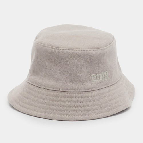 Baby Dior Grey Jacquard Bucket Hat T1