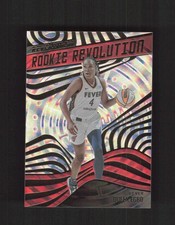 2022 Panini Revolution WNBA #7 Queen Egbo Rookie Revolution Fractal RC
